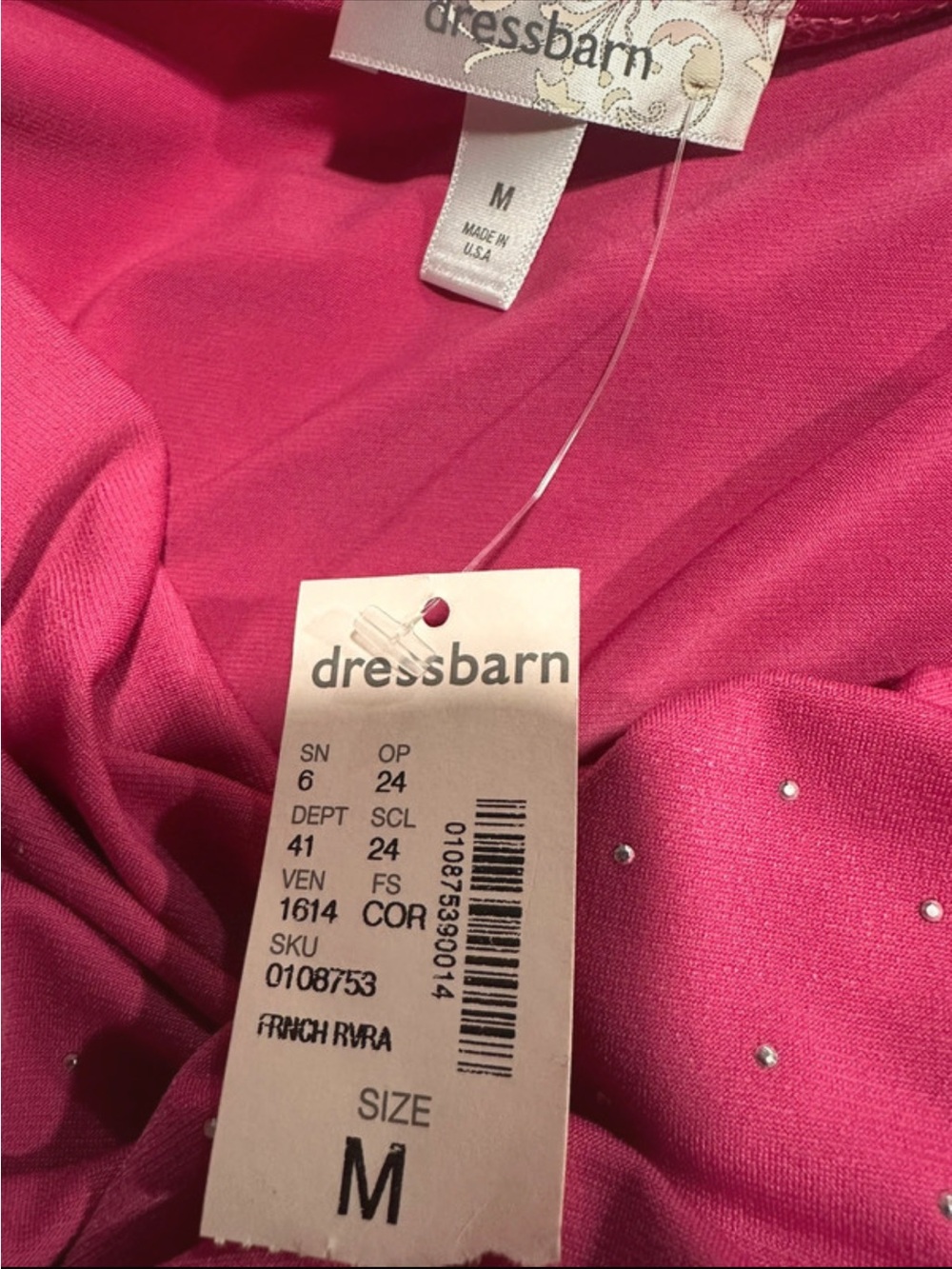 dressbarn Hot Pink Sleeveless Cowl Neck Top - Picture 5 of 6